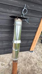 Kachel pijp dubbel wandig, Doe-het-zelf en Verbouw, Buizen en Afvoer, Ophalen, Zo goed als nieuw, Rvs, Minder dan 2 meter