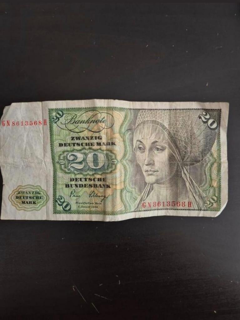 20 Deutsche Mark 1961 - Zeldzaam Bankbiljet, Postzegels en Munten, Bankbiljetten | Europa | Niet-Eurobiljetten, Ophalen of Verzenden