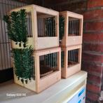 4 tralie nestkastjes, Dieren en Toebehoren, Vogels | Hokken en Kooien, Ophalen, Zo goed als nieuw, Hout, Broedkooi of Kweekkooi