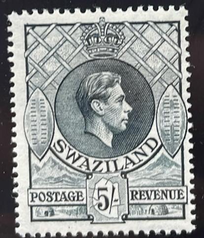 Swaziland - GVI - 5sh p13,5x14, Postzegels en Munten, Postzegels | Afrika, Overige landen, Ophalen of Verzenden