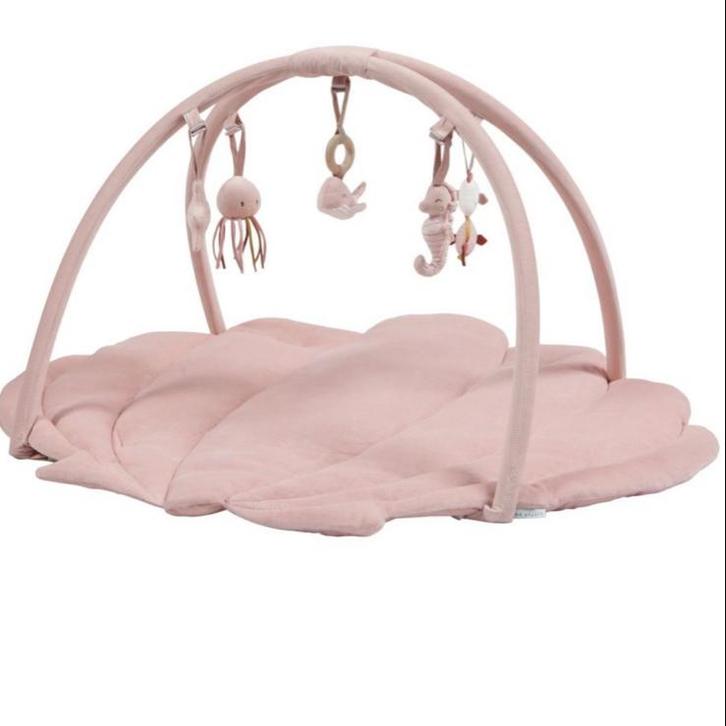 Set: Little Dutch Ocean Pink speelkleed, baby gym, mobiel, Kinderen en Baby's, Boxen, Zo goed als nieuw, Overige vormen, Boxkleed