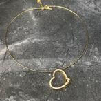 18k gouden ketting collier hart model nieuw, Sieraden, Tassen en Uiterlijk, Kettingen, Ophalen of Verzenden, Nieuw, Goud