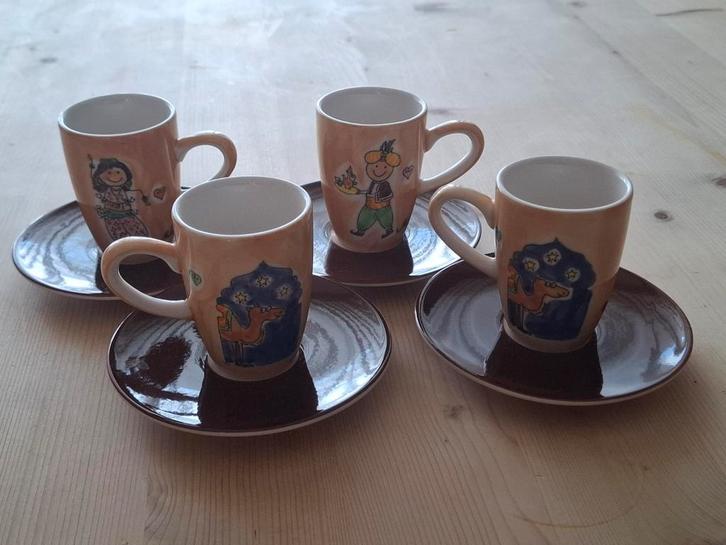 Mila Espressokopjes Set - 1001 Nacht Thema, Huis en Inrichting, Keuken | Servies, Zo goed als nieuw, Kop(pen) en/of Schotel(s)