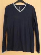 Donkerblauwe katoenen longsleeve maat 170/176 met v-hals, Kinderen en Baby's, Kinderkleding | Maat 170, Ophalen of Verzenden, Zo goed als nieuw