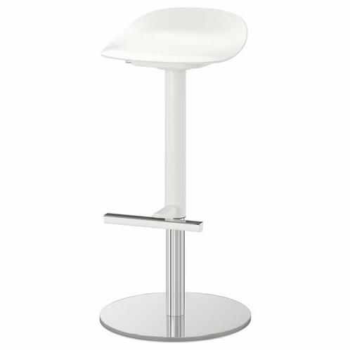 Barkrukken Janinge Ikea wit met RVS, 2 stuks, Huis en Inrichting, Barkrukken, Zo goed als nieuw, 60 tot 90 cm, Kunststof, Metaal