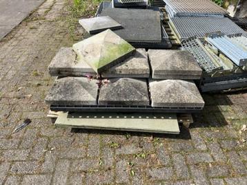 13 stuks betonpetjes betonhoedjes afdekhoedjes voor penanten