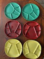 Longchamp? vintage fondue bordjes, Gebruikt, Ophalen of Verzenden, Bord(en), Overige stijlen