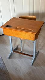 VINTAGE SCHOOLBANKJE, Kinderen en Baby's, Kinderkamer | Tafels en Stoelen, Ophalen, Gebruikt, Stoel(en)