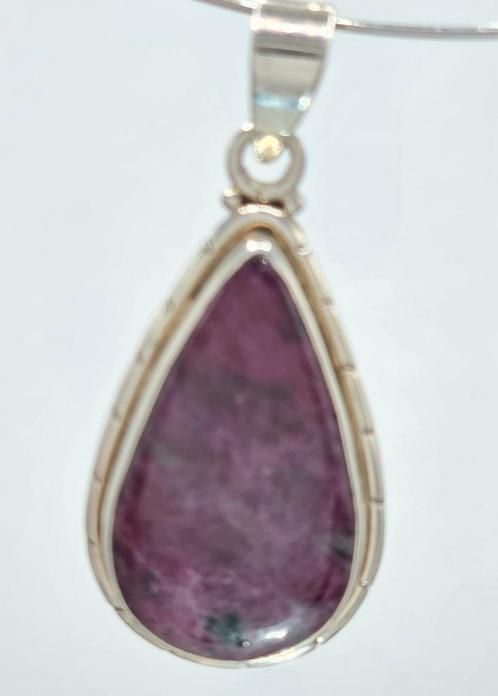Zilveren Hanger met Rode Agaat, Sieraden, Tassen en Uiterlijk, Kettinghangers, Zo goed als nieuw, Zilver, Zilver, Overige voorstellingen