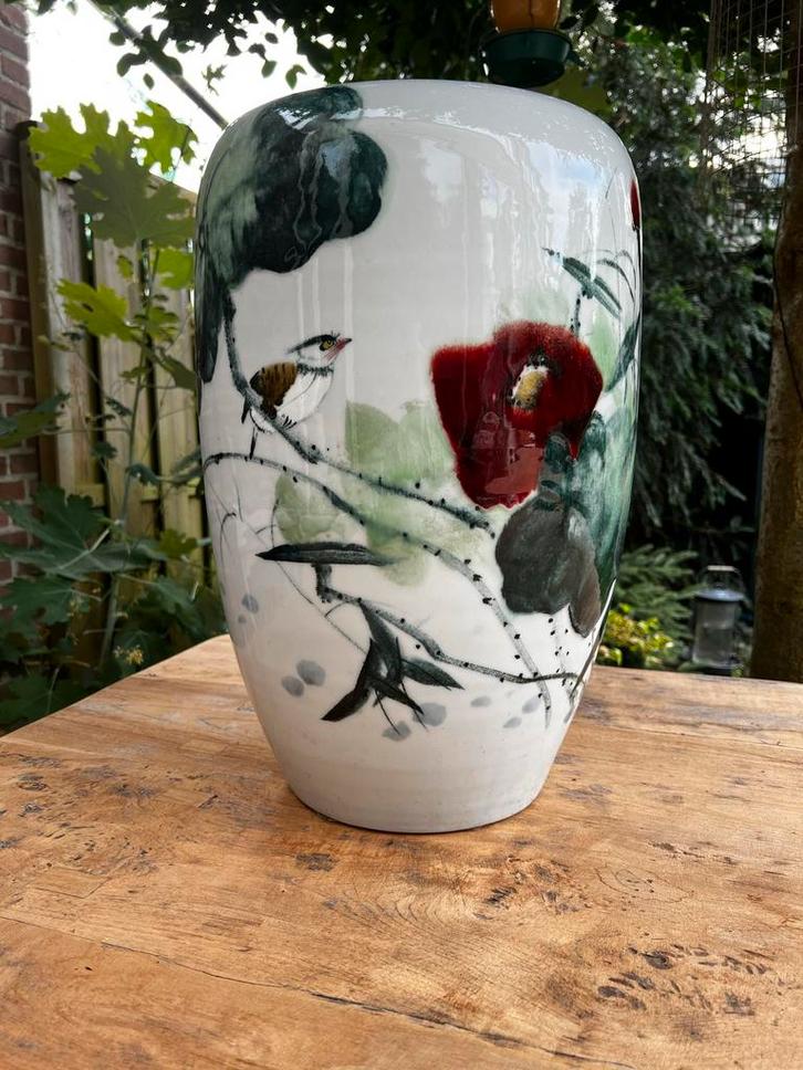 Grote Chinese vaas met decor - 46cm, Huis en Inrichting, Woonaccessoires | Vazen, Ophalen of Verzenden