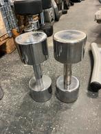 2 x 9 kg chrome dumbells dumbbell set gewichten, Dumbbell, Gebruikt, Gewichten, Ophalen of Verzenden