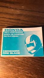 Instructieboek Honda fireblade 1996 -97, Motoren, Ophalen of Verzenden, Honda