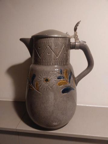 Grote West Germany bierkan 284-35 met tinnen deksel – in zee beschikbaar voor biedingen