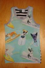 Molo tricot hemd singlet aqua zwart grijs surf hondjes 98/10, Kinderen en Baby's, Kinderkleding | Maat 98, Jongen, MOLO, Ophalen of Verzenden