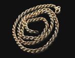 Gouden tri-color vintage rope/koord schakel ketting.2025/801, ., Ophalen of Verzenden, Zo goed als nieuw, .