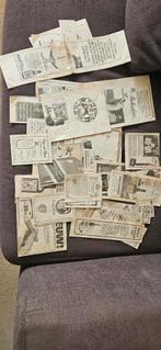 krantenknipsels van advertenties van dranken rookwaren, Verzamelen, Tijdschriften, Kranten en Knipsels, Ophalen of Verzenden, Tijdschrift