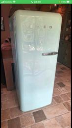 Pastelgroene smeg koelkast, 200 liter of meer, Zo goed als nieuw, 45 tot 60 cm, Met vriesvak