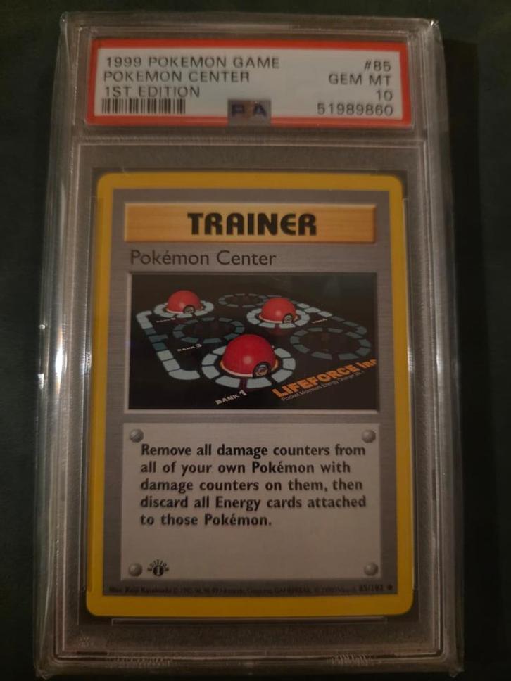 Pokemon Center 1st Edition Shadowless PSA 10, Hobby en Vrije tijd, Verzamelkaartspellen | Pokémon, Nieuw, Ophalen of Verzenden