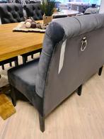 *ACTIE* Landelijke Eetkamerbank Bellagio Leer Stof Kleuren22, Huis en Inrichting, Ophalen of Verzenden, Nieuw, Stof, Landelijke eetkamerbank capiton knoopjes leer stof velvet linne