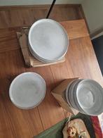 Grijs en Blauw Serviesset 28-delig, Huis en Inrichting, Keuken | Servies, Keramiek, Ophalen of Verzenden, Zo goed als nieuw, Overige stijlen