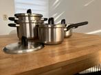Pannenset BK Cool Flow, Huis en Inrichting, Keuken | Potten en Pannen, Ophalen, Gebruikt, Rvs, Pannenset