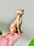 Vintage messing hond honden beeldje, Verzamelen, Beelden en Beeldjes, Ophalen of Verzenden, Gebruikt, Dier