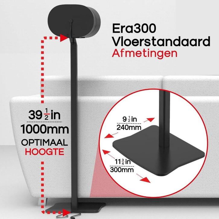 Sonos Era 300 Speaker statieven set, Audio, Tv en Foto, Luidsprekers, Zo goed als nieuw, Front, Rear of Stereo speakers, 60 tot 120 watt