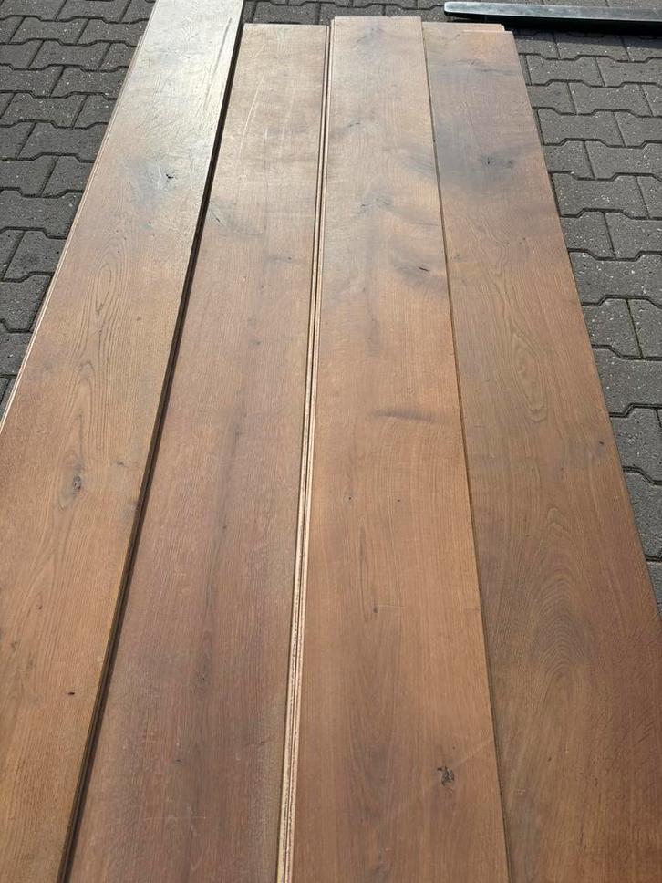 39 m2 eiken multivloer . 22 cm breed 15 mm dik toplaag 4 mm, Doe-het-zelf en Verbouw, Vloerdelen en Plavuizen, Gebruikt, Vloerdelen of -planken