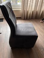 Set van 4 eetkamerstoelen grijs op wieletjes, Huis en Inrichting, Fauteuils, Ophalen, Zo goed als nieuw, Stof