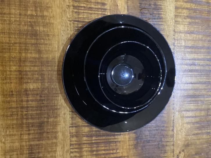 Zwart opaalglas serviesset – 8-persoons (24-delig), Huis en Inrichting, Keuken | Servies, Zo goed als nieuw, Compleet servies