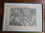 Oude 16e eeuwse kopergravure Amsterdam, Antiek en Kunst, Kunst | Etsen en Gravures, Ophalen of Verzenden