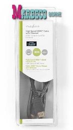 High Speed ​​HDMI Kabel met Ethernet, 4K,3D 10.2 Gbps, 0,5M, Nedis, Nieuw, Info@marbeco.nl, Minder dan 2 meter