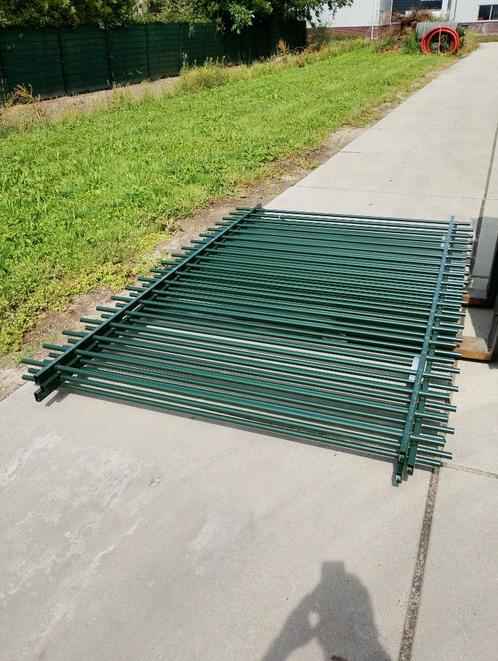 9 Meter Nieuw Spijlenhekwerk 200cm Hoog Groen, Tuin en Terras, Tuinhekken en Hekwerk, Nieuw, Spijlenhekwerk, IJzer, Ophalen