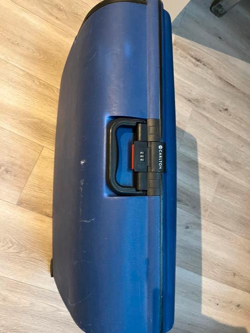 Koffer Carlton, blauw,, Sieraden, Tassen en Uiterlijk, Koffers, Gebruikt, Hard kunststof, 60 tot 70 cm, 45 tot 55 cm, Slot, Ophalen of Verzenden