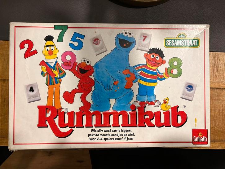 Rummicub Sesamstraat, Hobby en Vrije tijd, Gezelschapsspellen | Bordspellen, Gebruikt, Drie of vier spelers, Ophalen of Verzenden