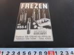 sticker hilversum schuler nederland bv frezen uit HSS-E, Ophalen, Zo goed als nieuw