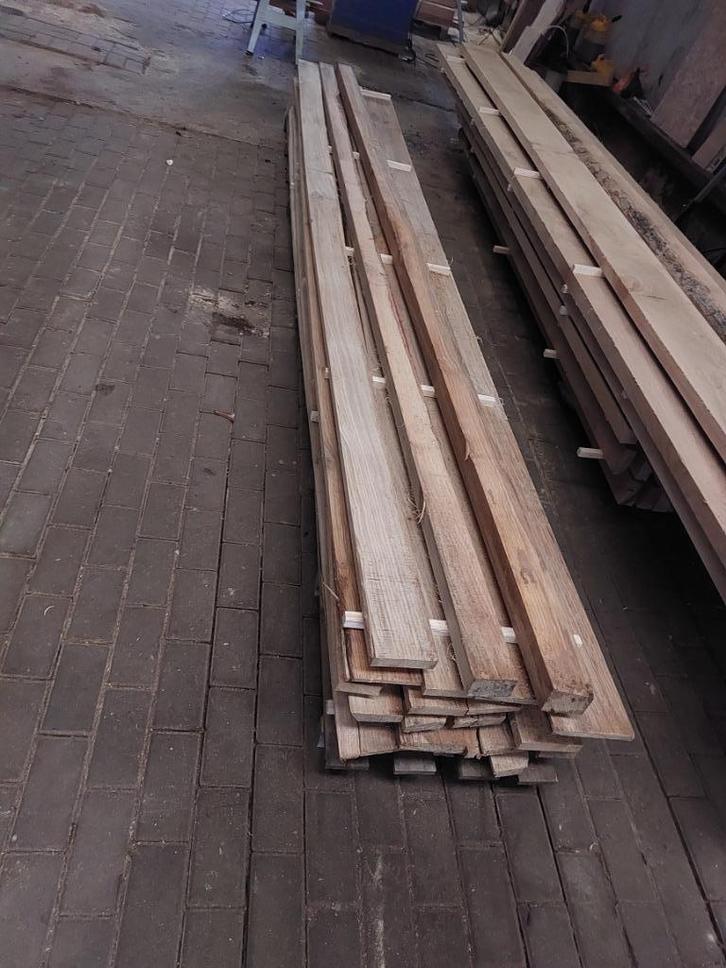 Eiken schaaldelen, balken en planken, Doe-het-zelf en Verbouw, Hout en Planken, Nieuw, Balk, Eiken, 300 cm of meer, 50 mm of meer