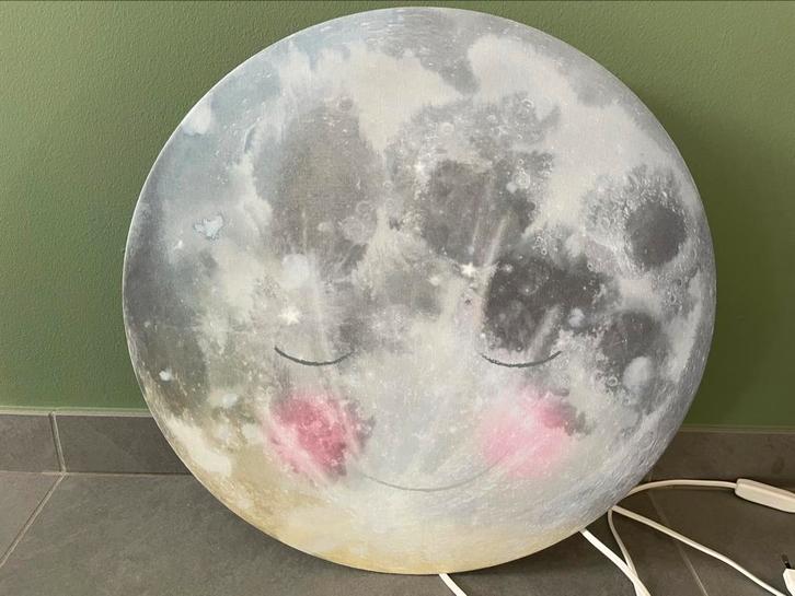 Wandlamp Ga slapen Maan, Kinderen en Baby's, Kinderkamer | Inrichting en Decoratie, Zo goed als nieuw, Lamp, Ophalen of Verzenden