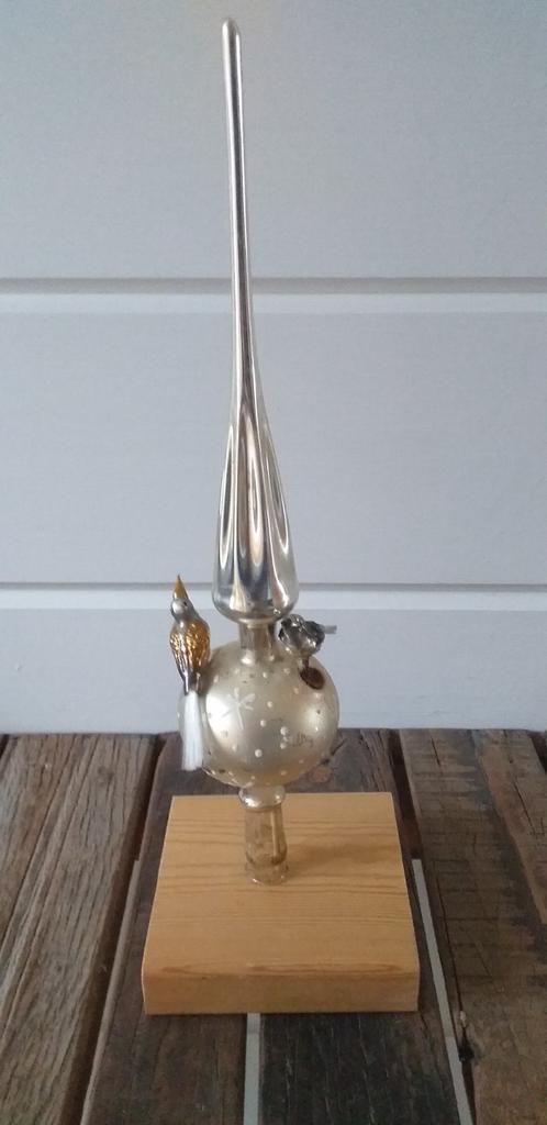 Zeer oude piek met twee vogeltjes - 36 cm, Diversen, Kerst, Gebruikt, Ophalen