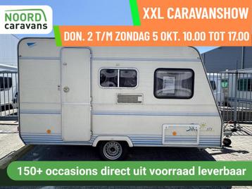 CARAVELAIR SILVER 375, DWARSBED, FIETSENDRAGER, KOELKAST beschikbaar voor biedingen