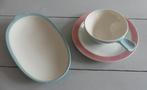 Petrus Regout PASTEL: bordje, duimkom, vleesschaal, samen €9, Ophalen