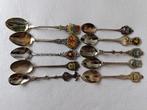 Antieke vintage verzameling theelepels met steden, Ophalen of Verzenden