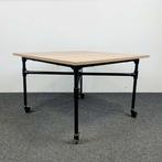 REFURBISHED Industriële Tafel 110x110 cm (22674), Ophalen, Gebruikt, 200 cm of meer, 50 tot 100 cm