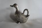 Spaarpot Verzilverd Eend, Ophalen of Verzenden, Zo goed als nieuw, Metaal of Blik, Dier