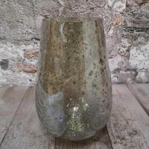 Lara Vase stones luster Small 14x20, Huis en Inrichting, Woonaccessoires | Vazen, Nieuw, Minder dan 50 cm, Glas, Ophalen
