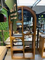 BOEKENKAST ROND tropisch hardhout 86cm breed voorraad, Met plank(en), Roomdivider ROND tropisch hardhout 86cm breed voorraad, Nieuw