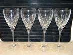4 kristallen wijnglazen, Glas, Overige stijlen, Glas of Glazen, Ophalen of Verzenden