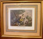 Antieke gravure in originele lijst circa 1850., Antiek en Kunst, Kunst | Etsen en Gravures, Ophalen