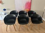 Hay about a chair 6 stoelen eiken onderstel AAC22, Ophalen, Zo goed als nieuw, Zwart