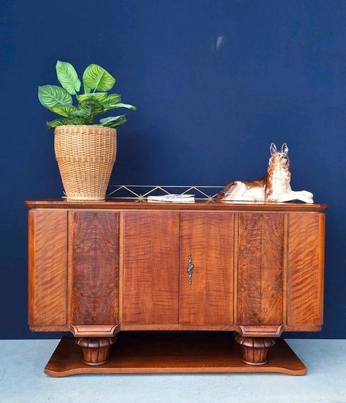 Vintage Dressoir in Art Deco style, symmetrisch fineer, Huis en Inrichting, Kasten | Televisiemeubels, Gebruikt, Minder dan 100 cm